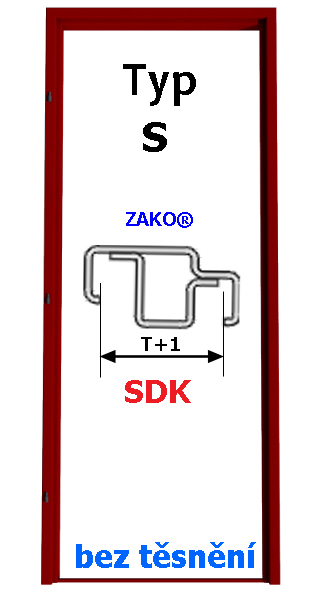 Ocelová zárubeň typ S pro SDK