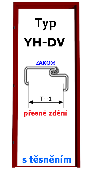 Ocelová zárubeň typ YH-DV pro ZEĎ