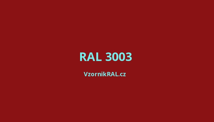 RAL 3003 rub červená