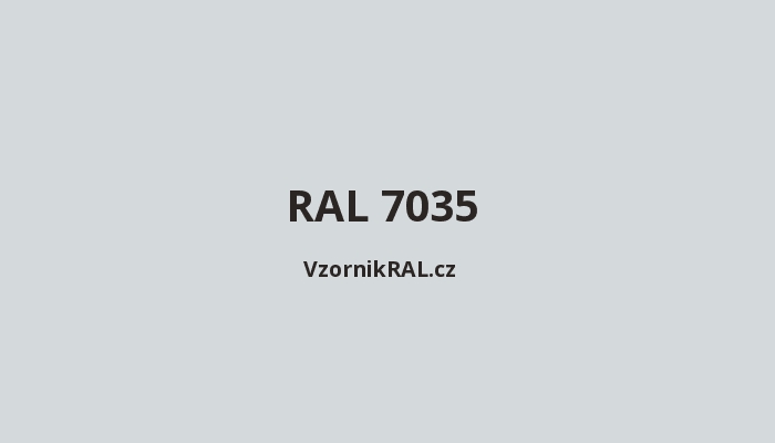 RAL 7035 světle šedá