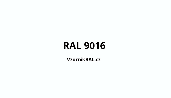 RAL 9016 bílá
